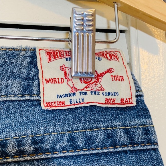 $398 True Religion Patchwork Distressed Jeans - Picture 5 of 7